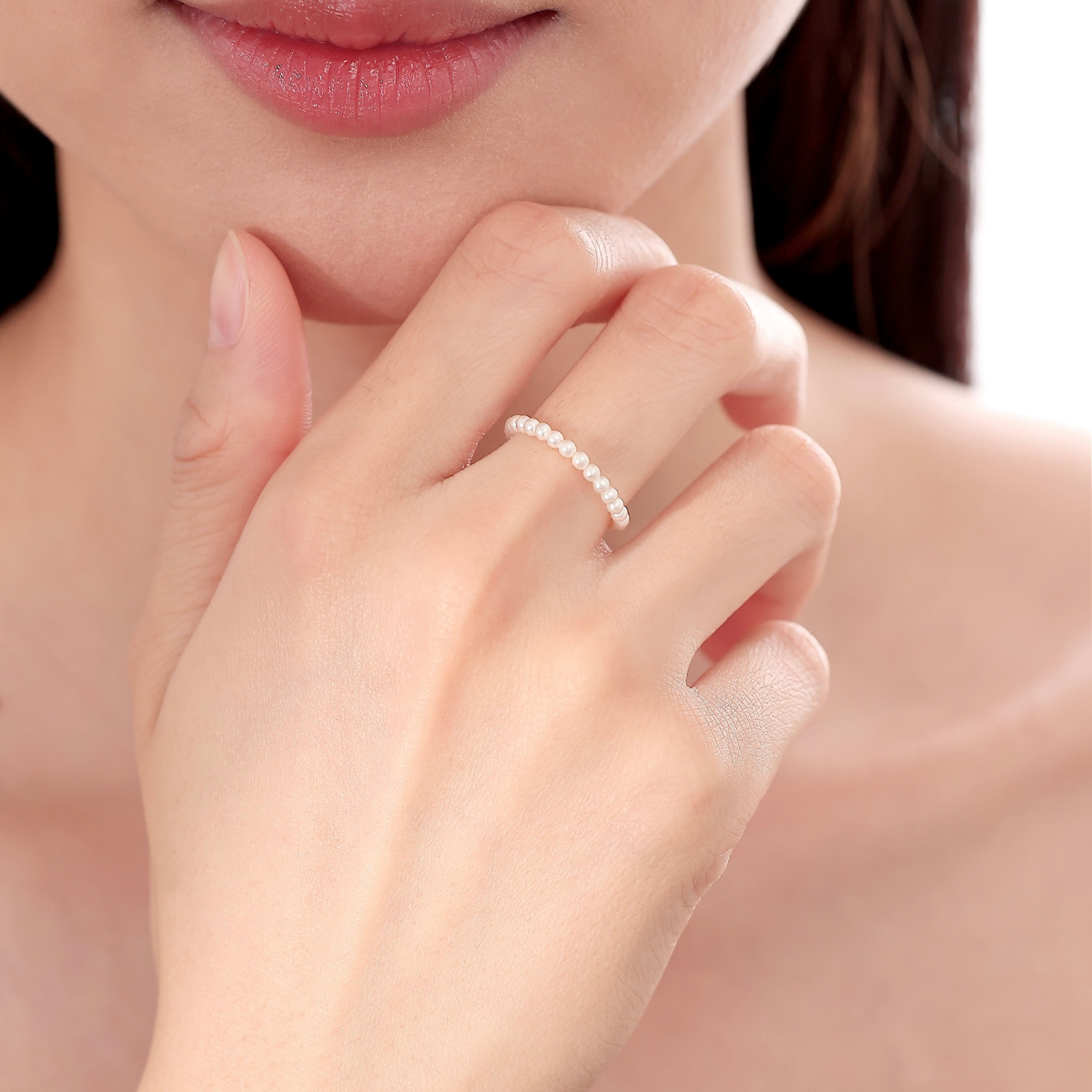 Dainty Pearl Ring S925 – 5ive Letters - Main Image