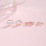 Purrfectly Neko Earstud Set 925 Silver