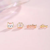 Purrfectly Neko Earstud Set 925 Silver
