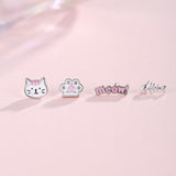 Purrfectly Neko Earstud Set 925 Silver