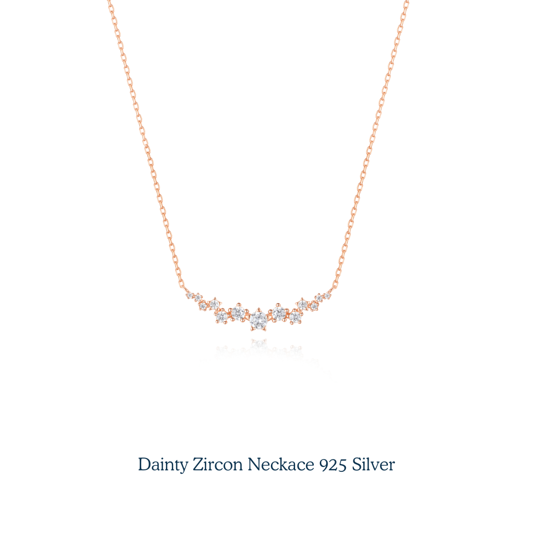 Dainty Zircon Necklace 925 Silver