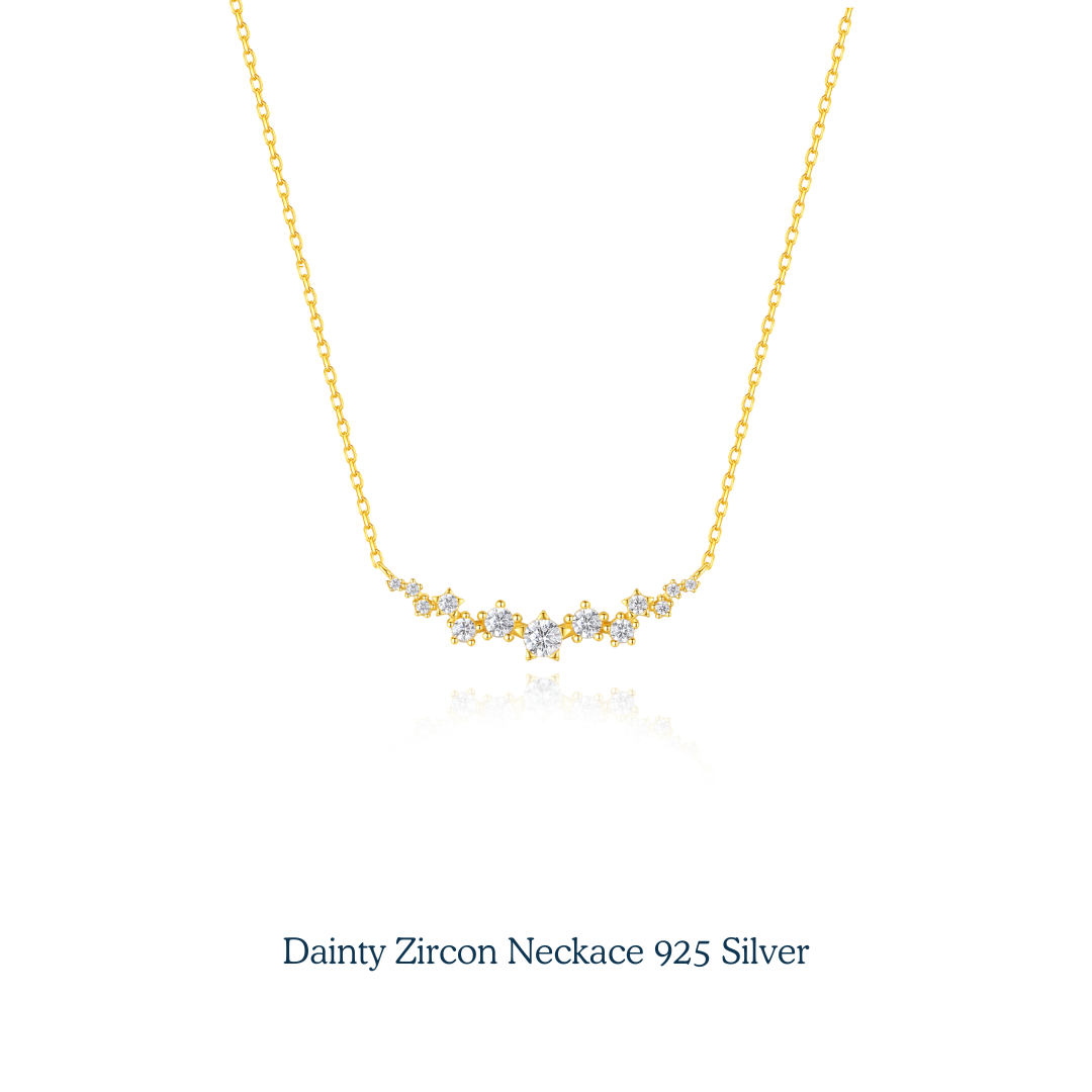 Dainty Zircon Necklace 925 Silver