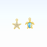 Ocean Treasures Pendant Set 925 Silver [Turtle, Starfish]