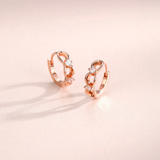 Hailey Interlace Hoop Huggies 925 Silver