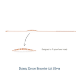 Dainty Zircon Bracelet 925 Silver
