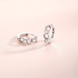 Hailey Interlace Hoop Huggies 925 Silver