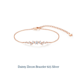 Dainty Zircon Bracelet 925 Silver