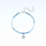 Aquamarine Bracelet 925 Silver