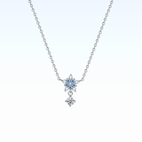 Dainty Winter Flower Necklace 925 Silver