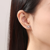Shina Ribbon Heart Earjacket 925 Silver