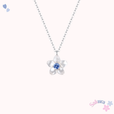 Ruka Blue Sakura Necklace 925 Silver