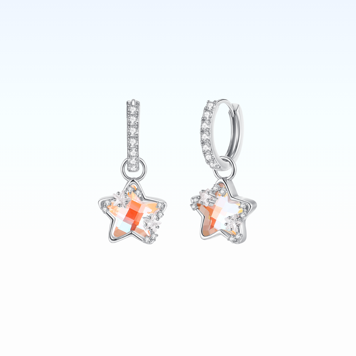 Aurora Star Two Ways Huggies 925 Silver