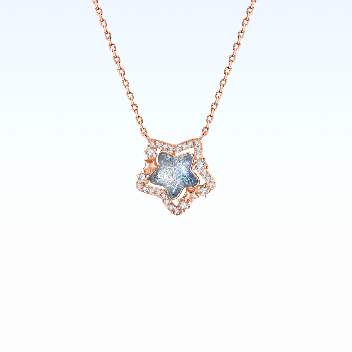 Mysteri Dark Night Star Necklace 925 Silver