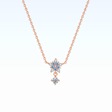 Dainty Winter Flower Necklace 925 Silver