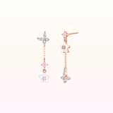 Reiko Sakura Dangling Asymmetric Earrings 925 Silver