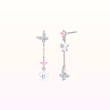 Reiko Sakura Dangling Asymmetric Earrings 925 Silver