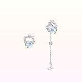 Aurora Flower Butterfly Two Ways Earrings 925 Silver