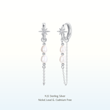 Celestial Pearl Huggies 925 Silver