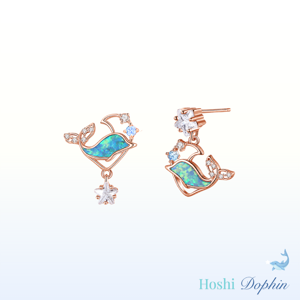 Hoshi Dolphin Earrings 925 Silver