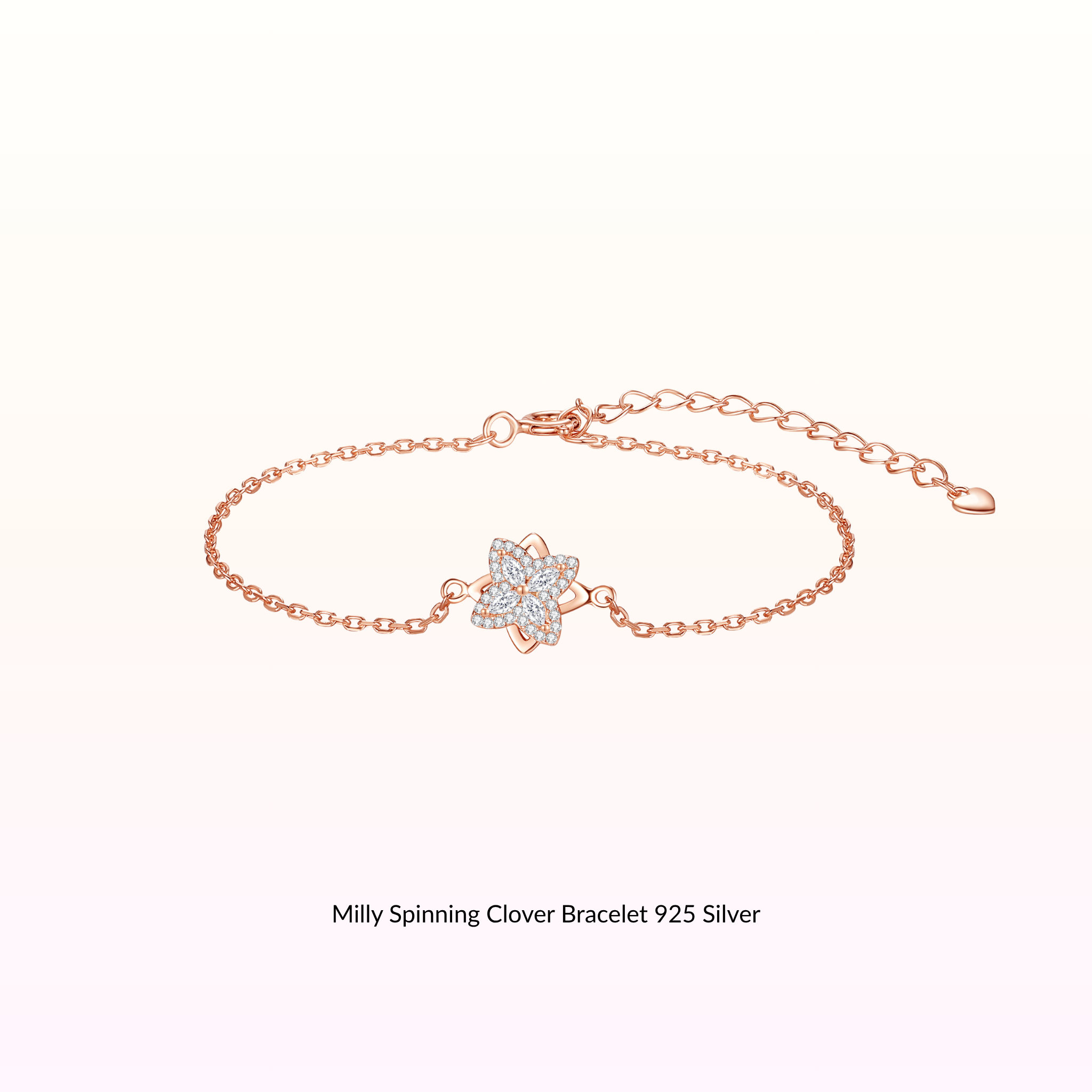 Milly Spinning Clover Bracelet 925 Silver