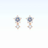 Dainty Winter Flower Earrings 925 Silver