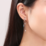 Diva Shell Pearl Huggies 925 Silver