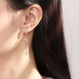 Diva Shell Pearl Huggies 925 Silver