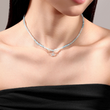 Aquamarine Necklace 925 Silver