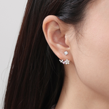 Sakura Butterfly Earjacket 925 Silver