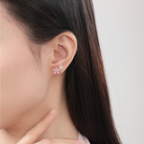 Sakura Two-Ways Dangling Earrings 925 Silver