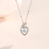 Aimi Heart Dancing Stone Necklace 925 Silver