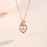 Aimi Heart Dancing Stone Necklace 925 Silver