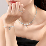 Aquamarine Bracelet 925 Silver