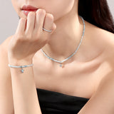 Aquamarine Necklace 925 Silver