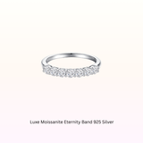 Luxe Moissanite Eternity Band 925 Silver