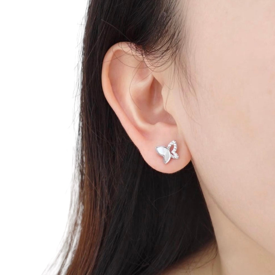 Molly Butterfly Earjacket 925 Silver (Mother of Pearl)