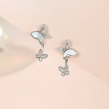 Molly Butterfly Earjacket 925 Silver (Mother of Pearl)