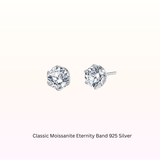 Classic Moissanite Earstud 925 Silver (0.5ct, 1 ct)