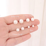 Yoga Freshwater Pearls Stud 925 Silver 4mm 5mm 6mm 7mm 8mm 9mm