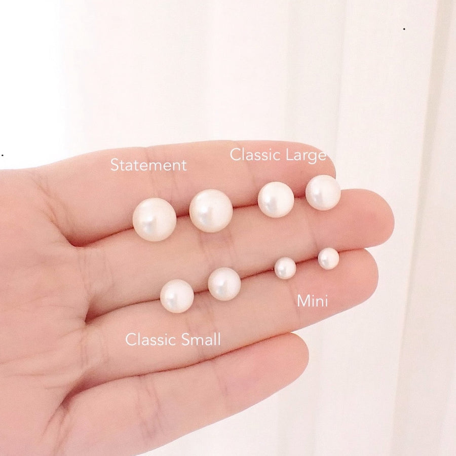 Yoga Freshwater Pearls Stud 925 Silver 4mm 5mm 6mm 7mm 8mm 9mm