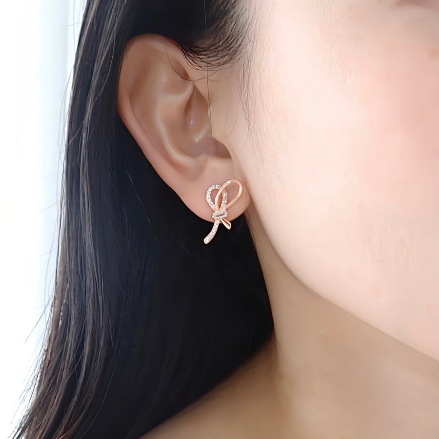 Suzie Ribbon Earstud 925 Silver