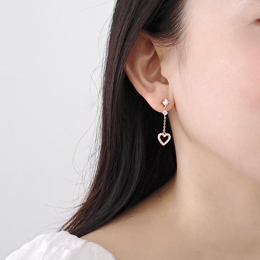 Christie Heart Earrings 925 Silver