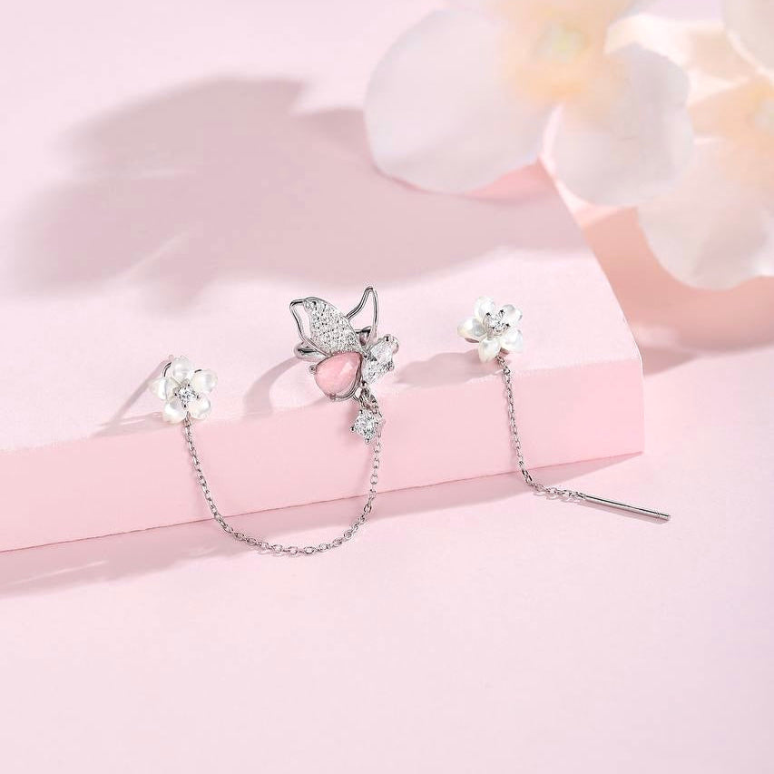 Sakura Butterfly Earcuff 925 Silver