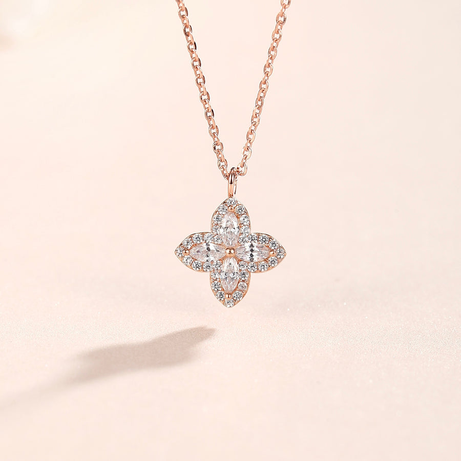 Spinning Clover Necklace 925 Silver