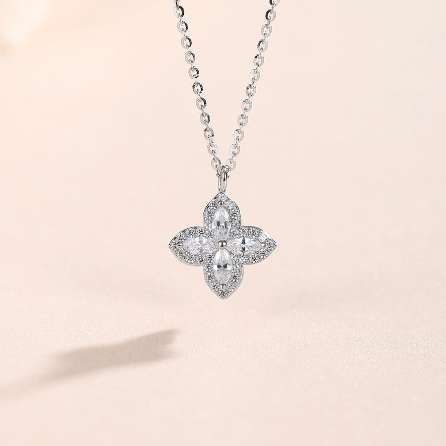 Spinning Clover Necklace 925 Silver