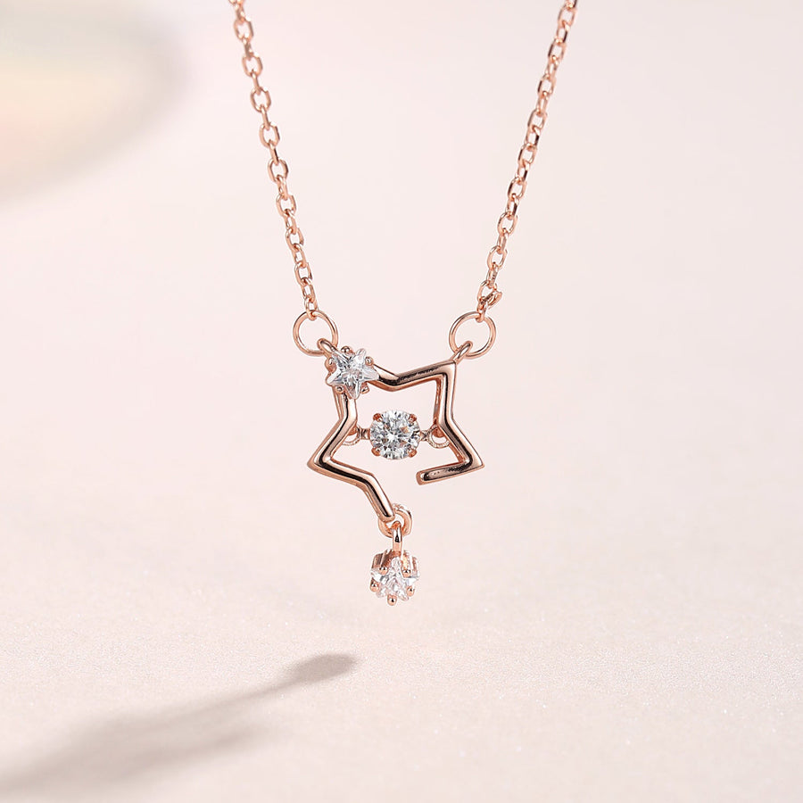 Lili Star Dancing Stone Necklace 925 Silver