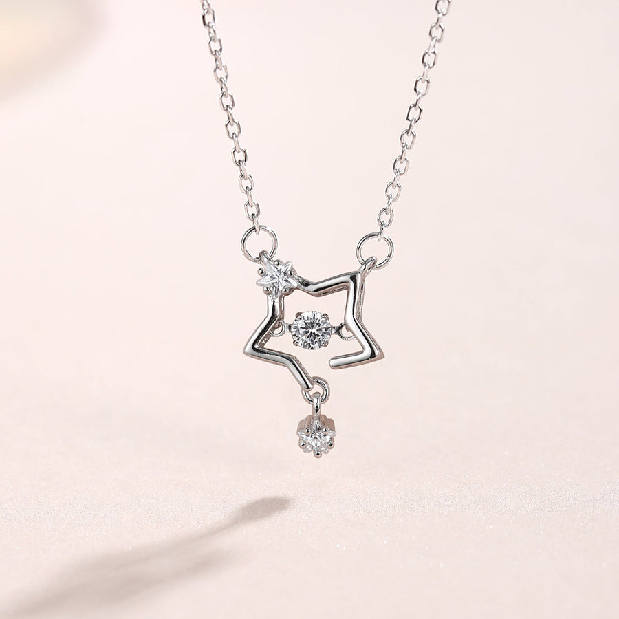 Lili Star Dancing Stone Necklace 925 Silver