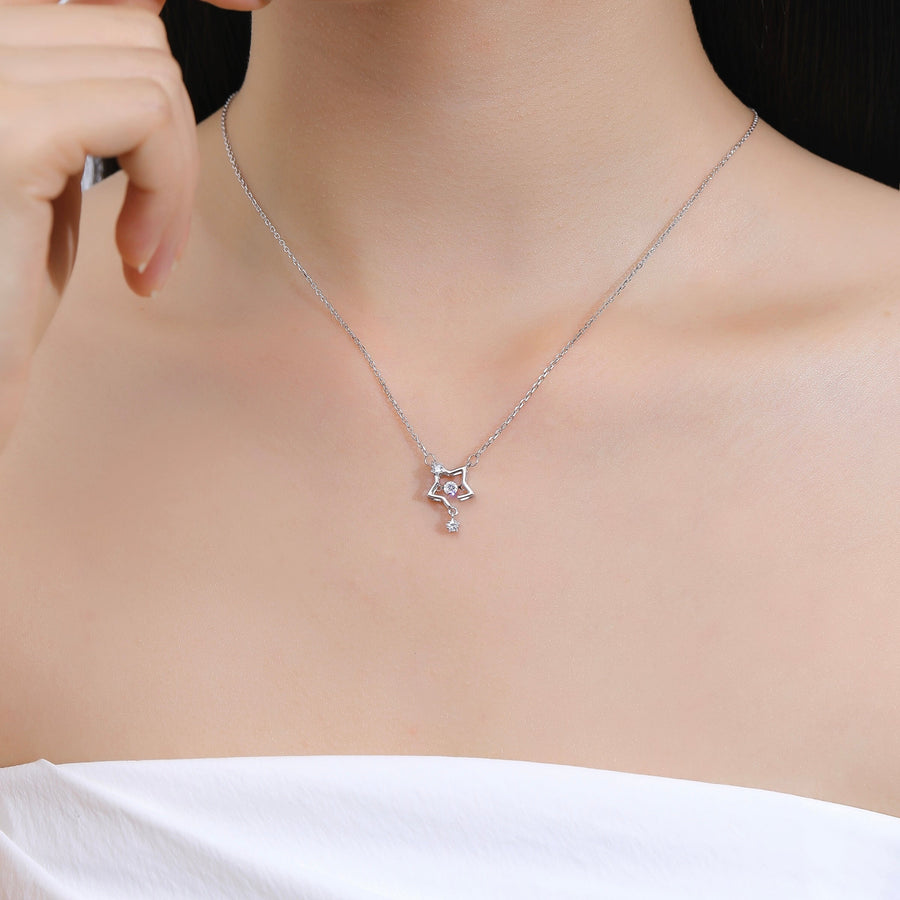 Lili Star Dancing Stone Necklace 925 Silver