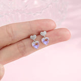 Aurora Kiyomi Heart Earstud 925 Silver