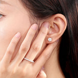 Classic Moissanite Earstud 925 Silver (0.5ct, 1 ct)